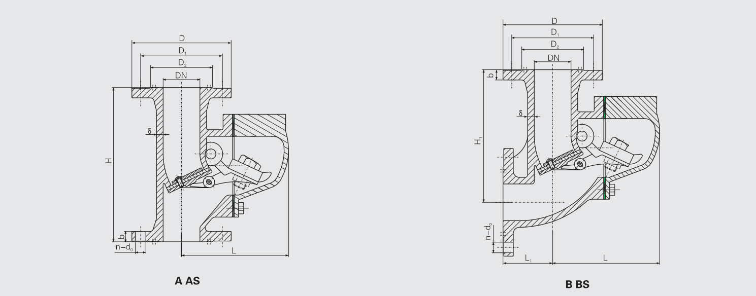 Vertical Storm Valve (CB/T3476-92) Structure Drawing