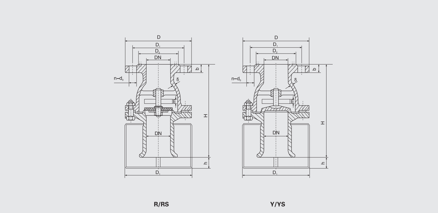 Flanged Suction Check Valve (CB/T3478-92) Structure Drawing