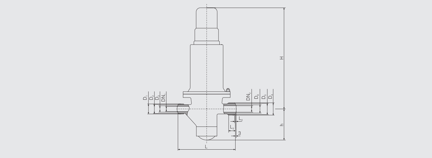 Marine Air Pressure Reducing Valve (CB/T3656-94) Structure Drawing
