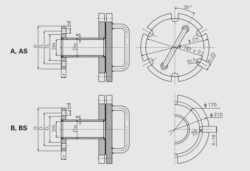 International Shore Connection For Wastewater (CB/T3657-94) Structure Drawing