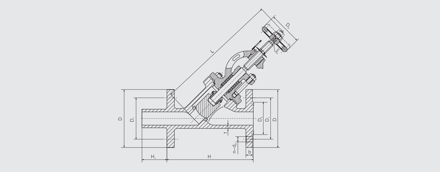 Over Board Boiler Discharge Valve (CB/T3841-1999) Structure Drawing