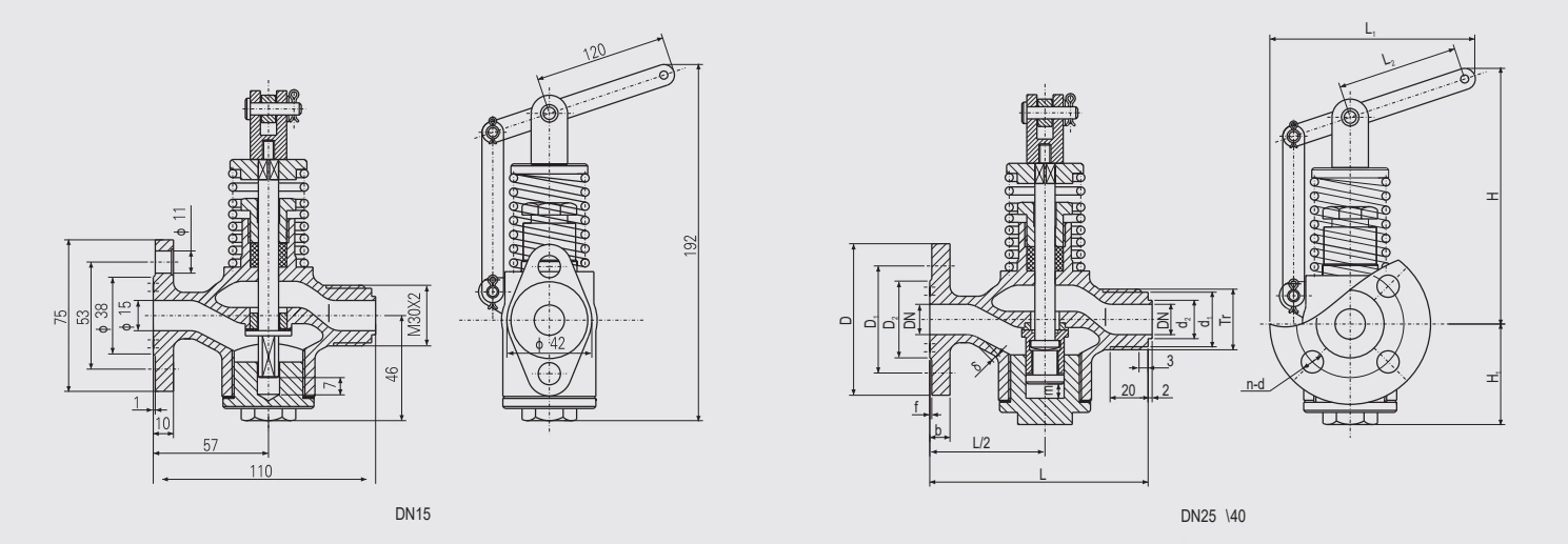 Self-Closing Draw-Off Valve (CB/T601-92) Structure Drawing
