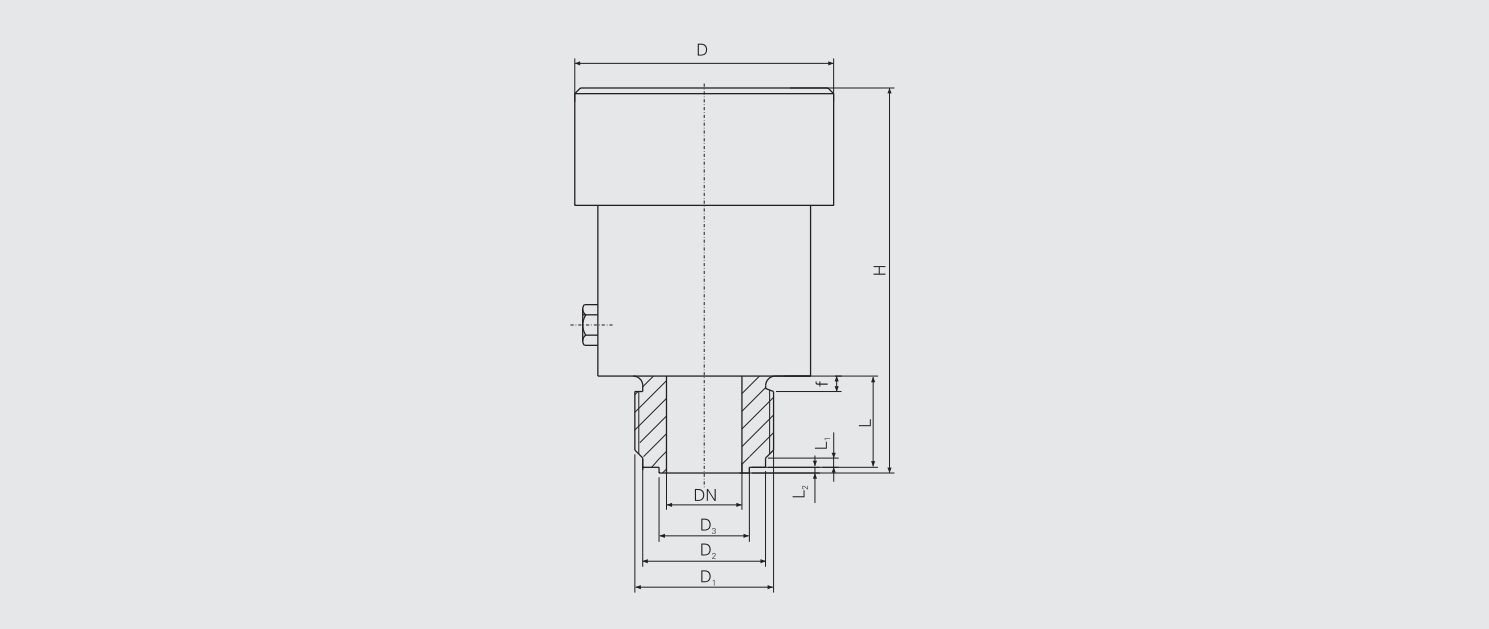 Male Thread Air Signal Safety Valve (CB3022-94) Structure Drawing