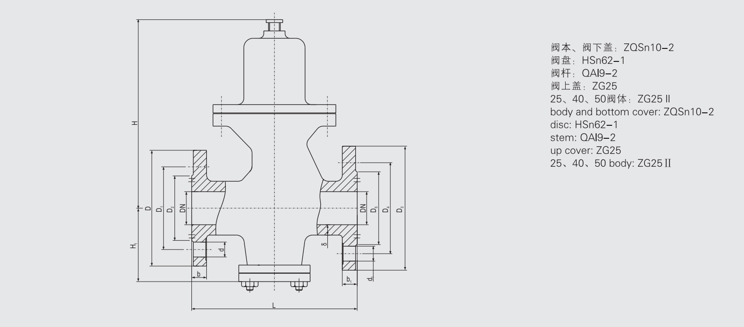 Water Pressure Reducing Valve (CBM1079-81) Structure Drawing
