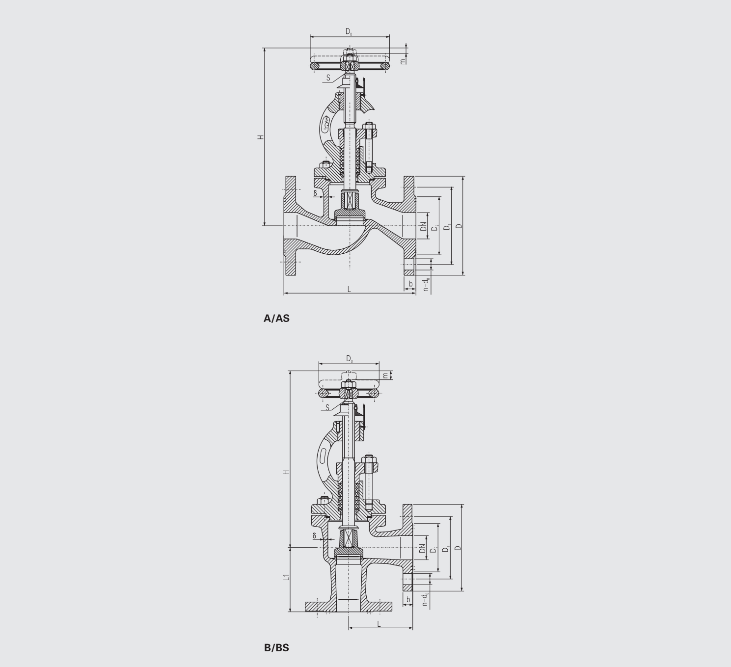 Marine Flanged Cast Steel Over Board Stop Check Valve (GB/T1853-2008) Structure Drawing
