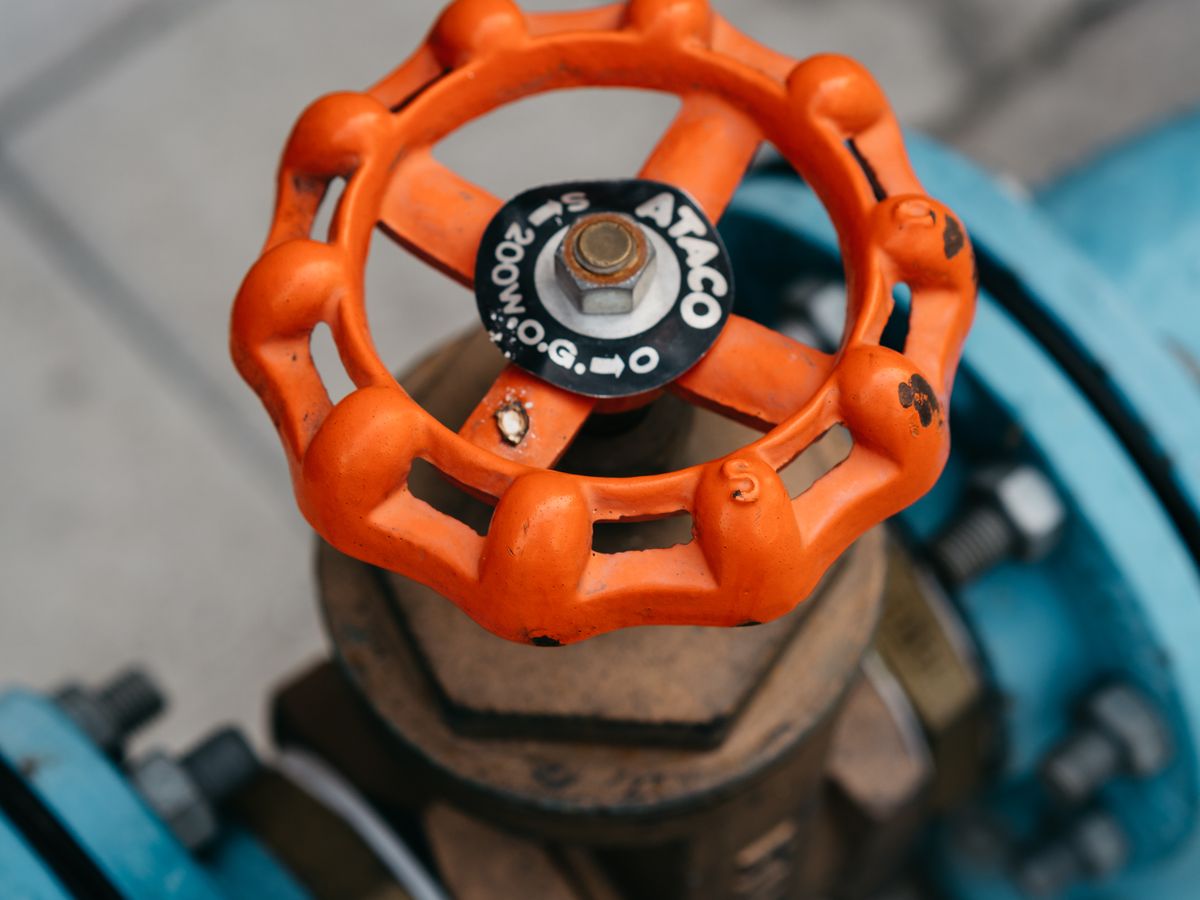 Industrial valve and pipework detail